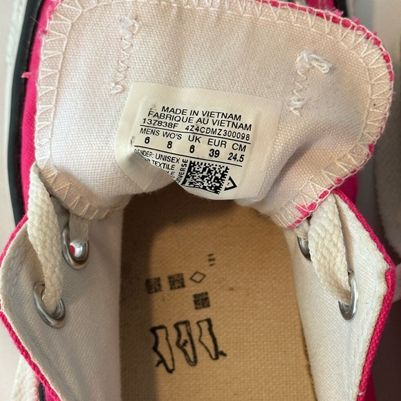 Converse Chuck Taylor All Star Lo Sneaker Pink Fuchsia Women’s 8 Men’s 6 - Picture 6 of 6